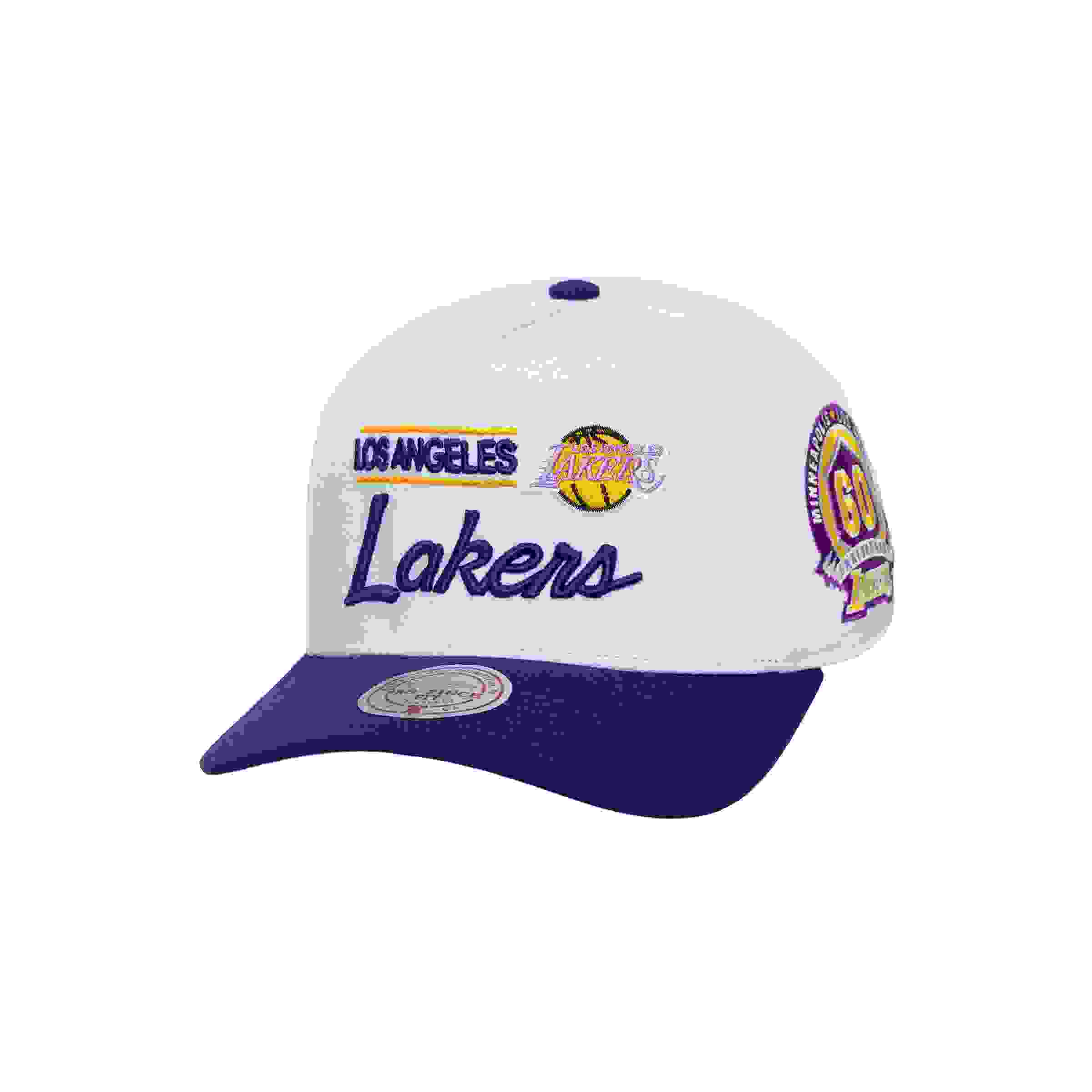 Mitchell & Ness Los Angeles Lakers Bill Smack White/Purple Snapback Hat